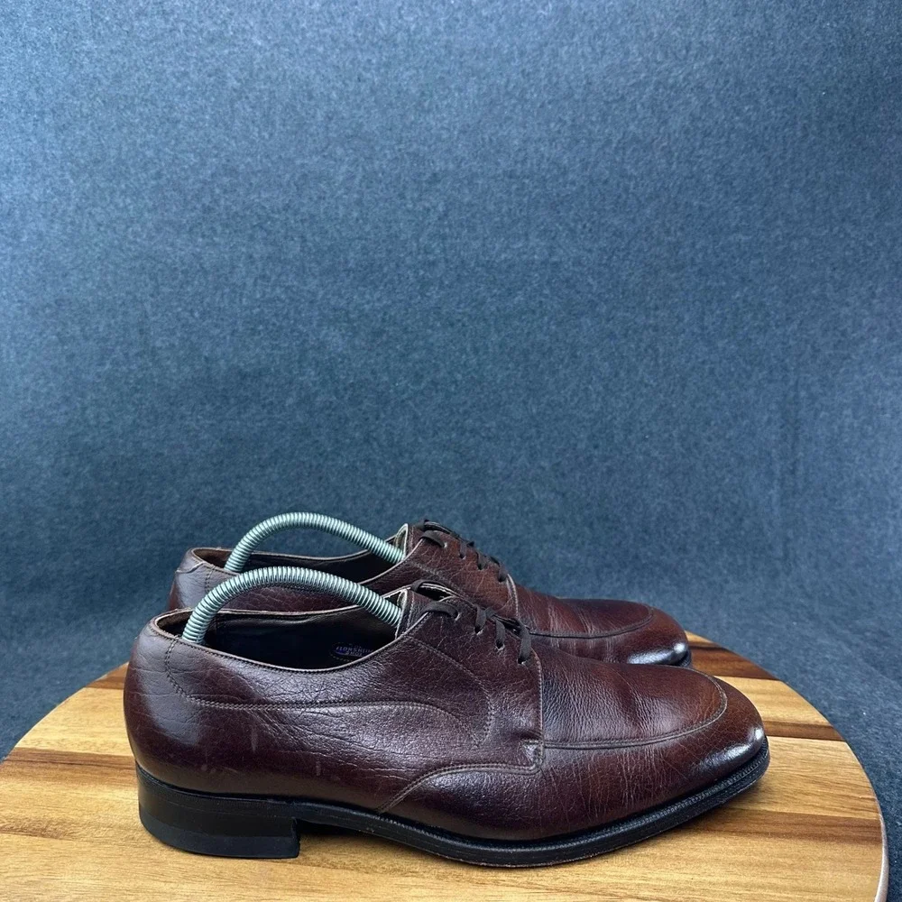 Florsheim 31884 Vtg 70s Men's Brown Leather Blucher Apron Toe Dress Shoe Sz 11D